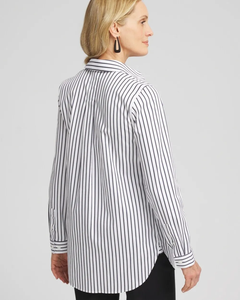 Store No Iron™ Stripe Tunic Tops