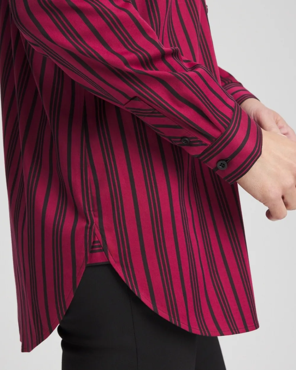 Clearance No Iron™ Stripe Tunic Tops