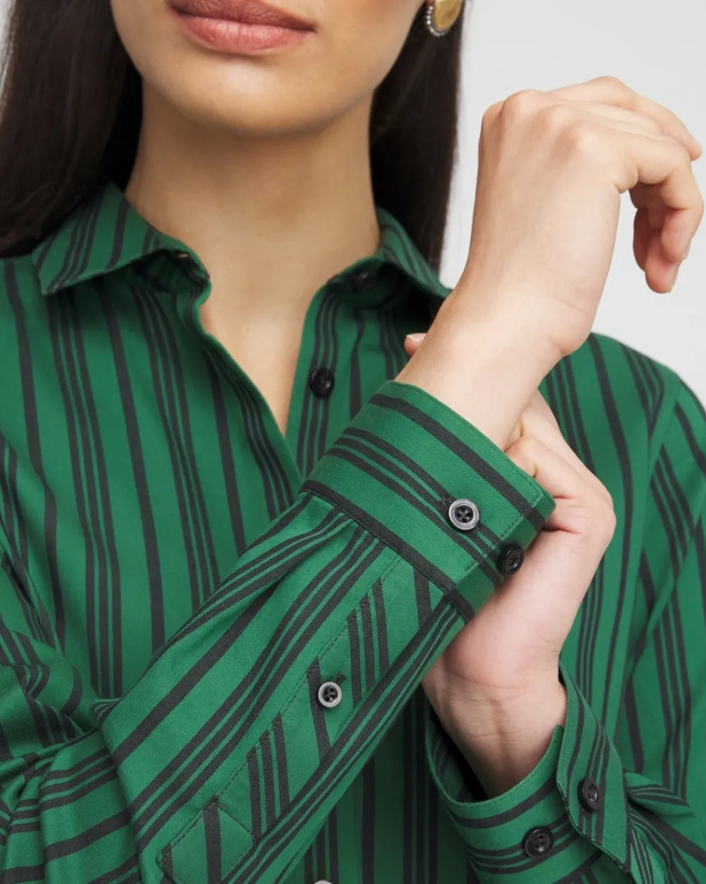 Outlet No Iron™ Striped Tunic Tops
