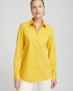Sale No Iron™ Warm Stripe Jacquard Shirt Tops