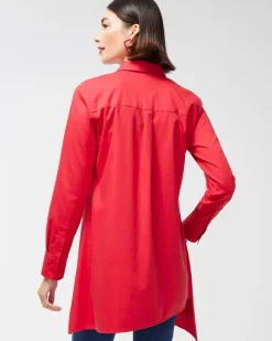 Clearance No-Iron Stretch Asymmetrical Tunic Tops | Blouses & Shirts