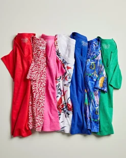 Online Notch Neck Tee Tops