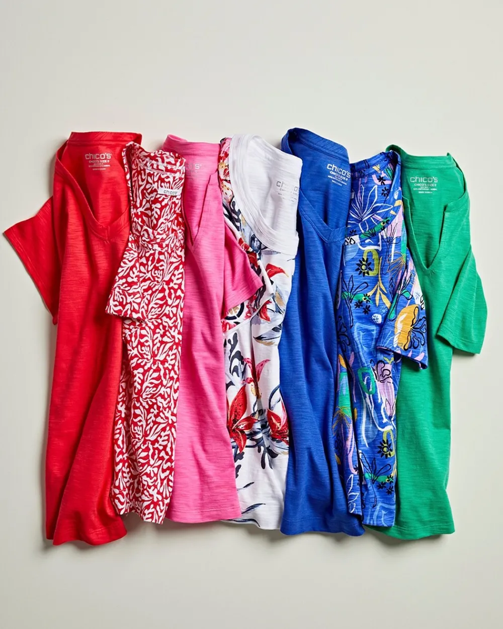 Online Notch Neck Tee Tops