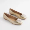 Outlet Omega Metallic Faux Pearl Flats Shoes