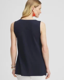 Outlet Orchid Notch Neck Tank Tops