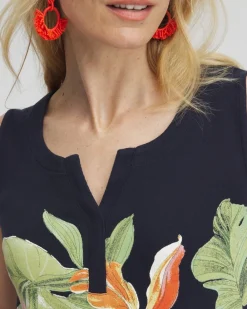 Outlet Orchid Notch Neck Tank Tops