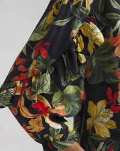 Outlet Orchid Ruffle Sleeve Blouse Tops