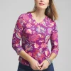 Discount Paisley Everyday 3/4 Sleeve Tee Tops