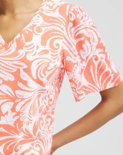 Cheap Paisley Gauze Flutter Sleeve Top Tops
