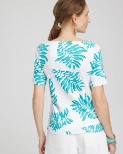 Flash Sale Palms Bateau Neck Tee Tops