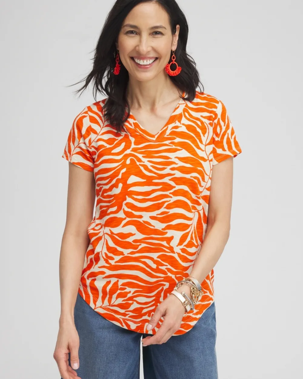 Cheap Palms Cap Sleeve Tee Tops