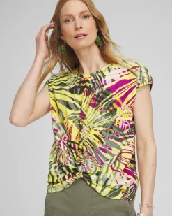 Cheap Palms Inverted Knot Front Tee Tops