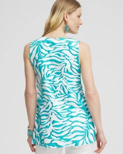 Flash Sale Palms Notch Neck Tank Tops
