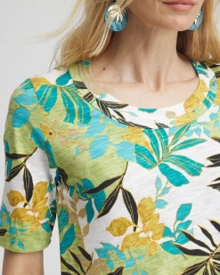 Best Palms Scoop Neck Tee Tops
