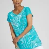 Discount Placed Floral Linen Tunic Tops