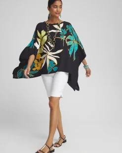 Hot Placed Palms Poncho Tops