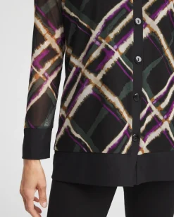 Clearance Plaid Mesh Cardigan Tops