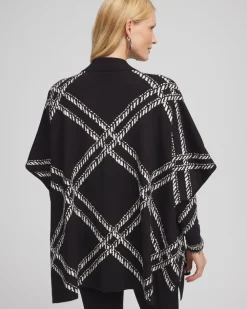 Store Plaid Mockneck Ruana Tops | Ponchos & Ruanas