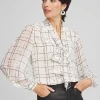 Flash Sale Plaid Tie Bow Blouse Tops | Blouses & Shirts