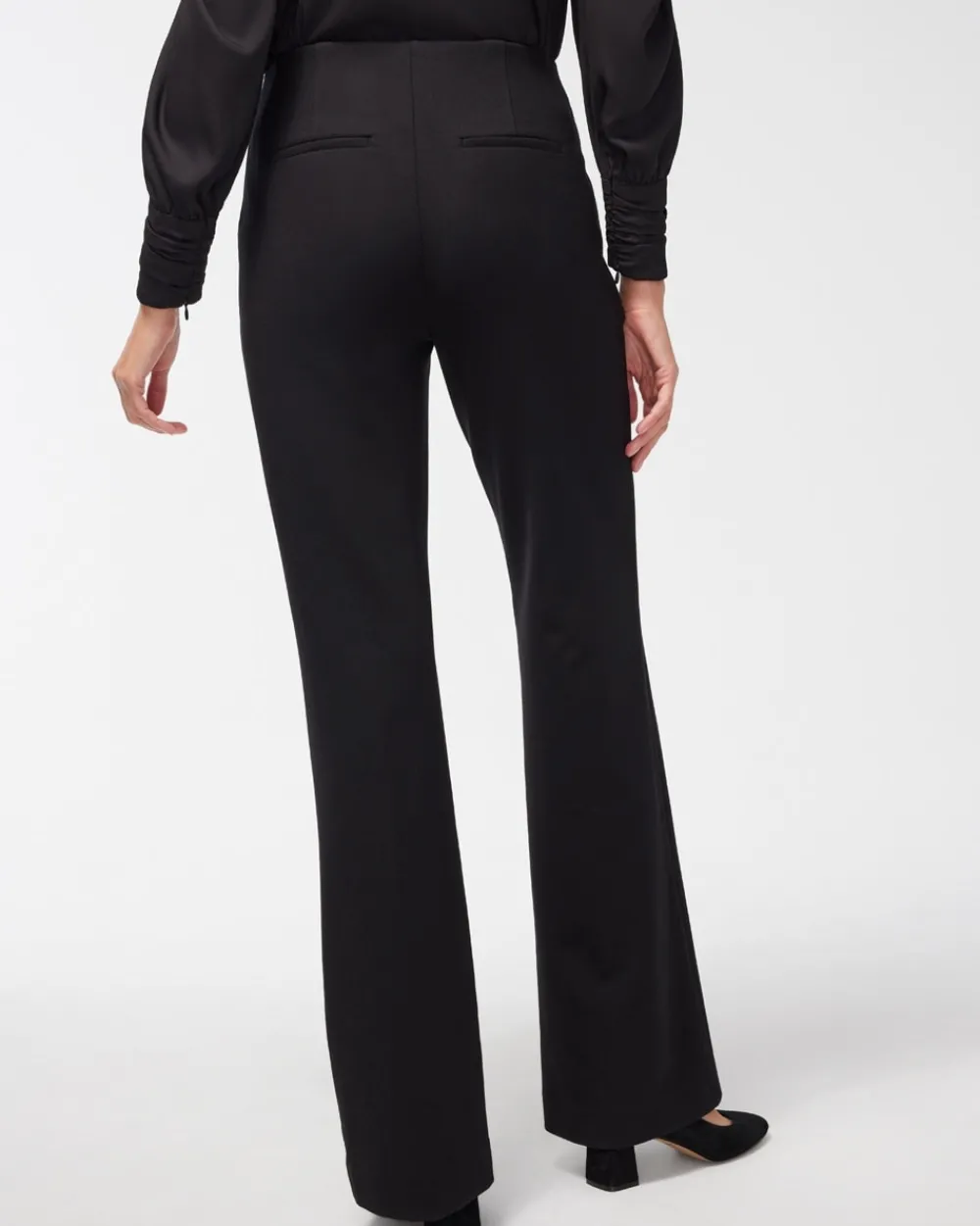 Shop Ponte Button Flare Pants Pants