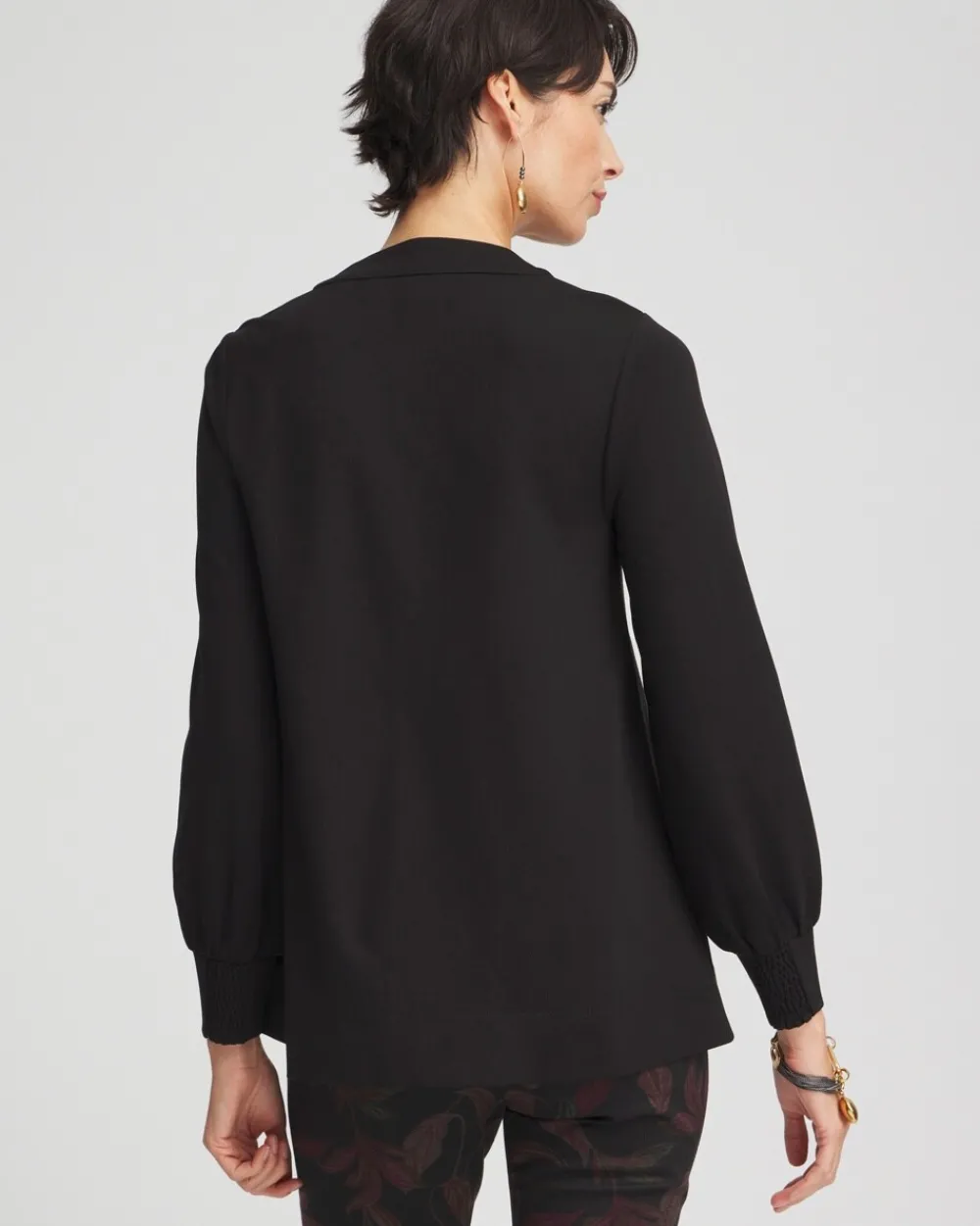 Best Ponte Notch Neck Tunic Tops