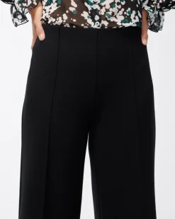 Online Ponte Pintuck Wide Leg Ankle Pants Pants