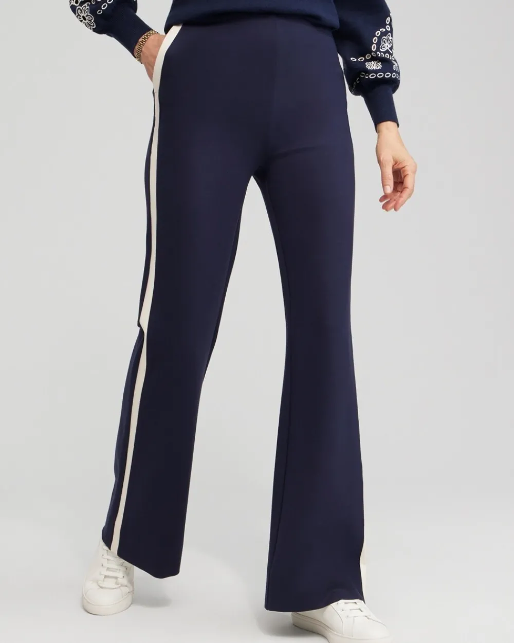 Best Sale Ponte Side Stripe Flare Pants Pants