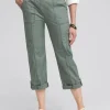 New Poplin Cropped Pants Pants