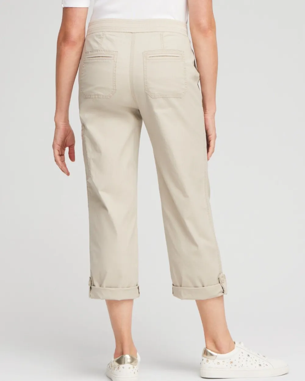 New Poplin Cropped Pants Pants