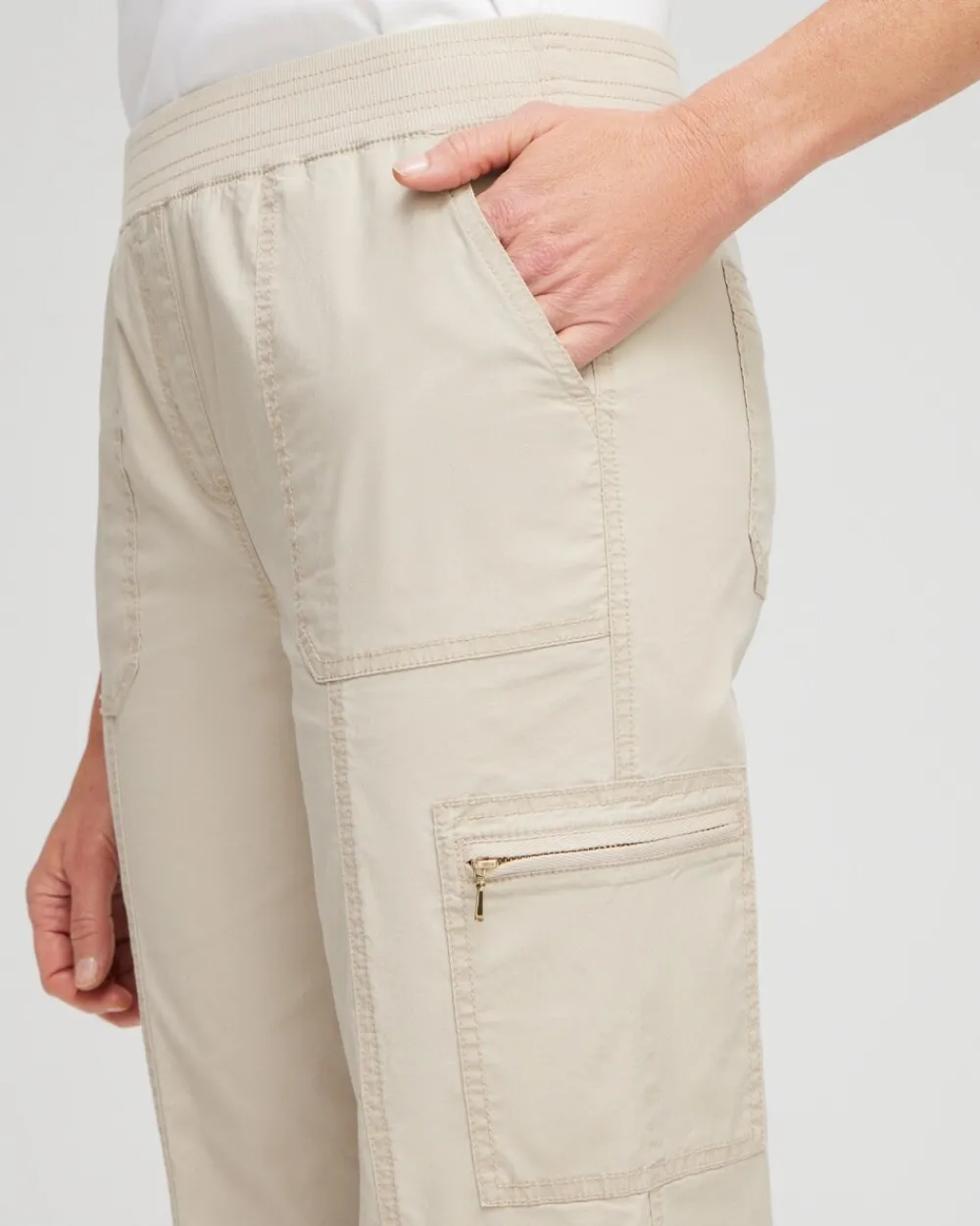 New Poplin Cropped Pants Pants