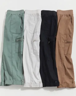 New Poplin Cropped Pants Pants