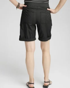 Clearance Poplin Roll Tab Shorts Pants
