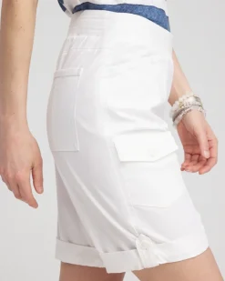 Discount Poplin Roll Tab Shorts Pants