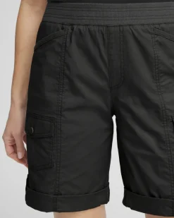 Clearance Poplin Roll Tab Shorts Pants