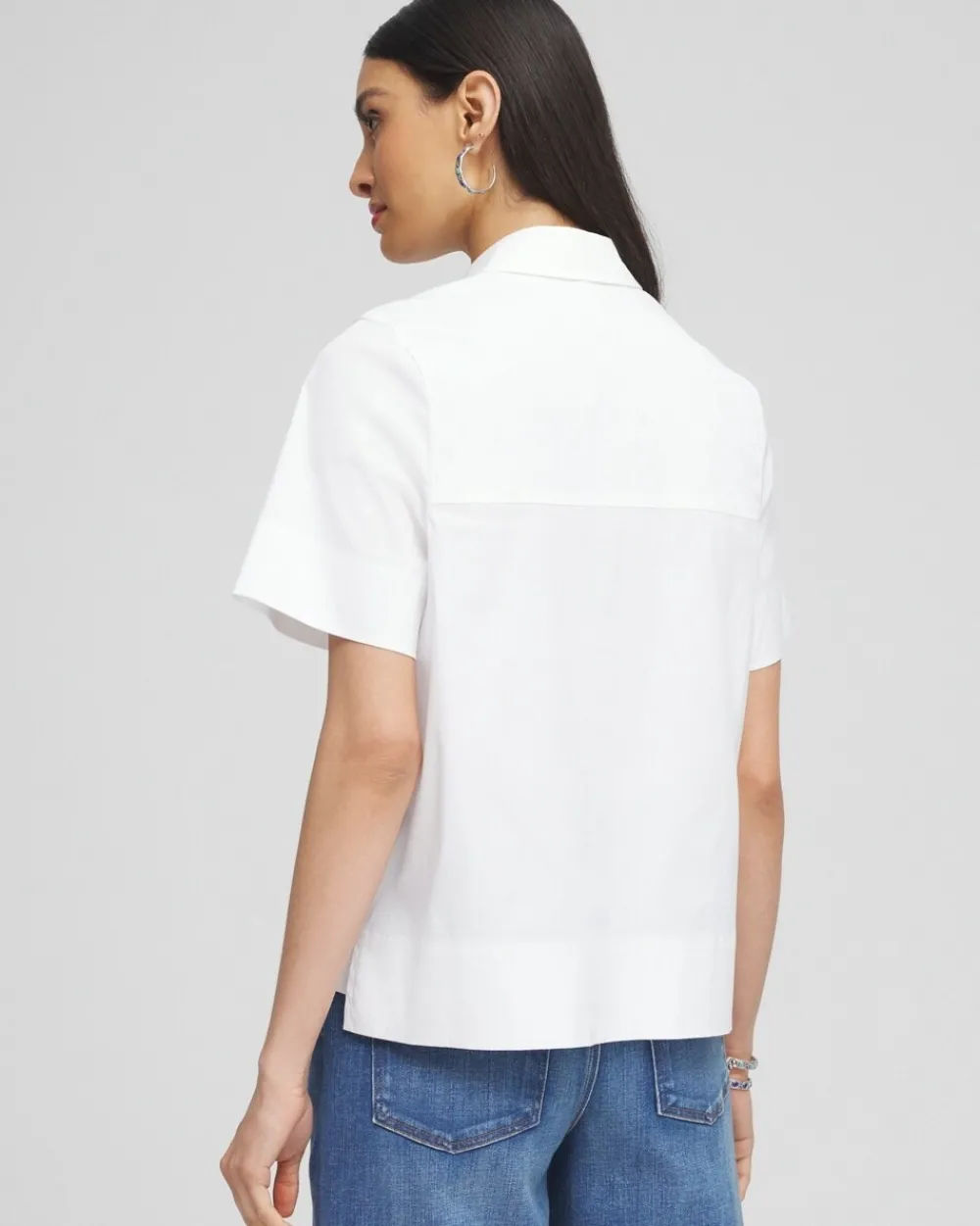 Best Sale Poplin Short Sleeve Shirt Tops