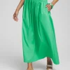 Cheap Poplin Smocked Waist Skirt Skirts