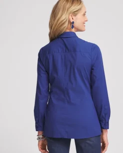 Online Poplin Tie Front Shirt Tops
