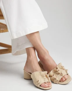 Flash Sale Raffia Ruffle Heels Shoes