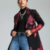 Best Red Floral Jacquard Topper Jackets & Coats
