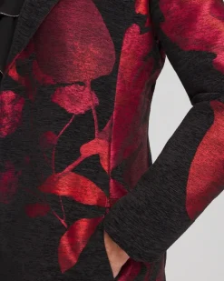 Best Red Floral Jacquard Topper Jackets & Coats