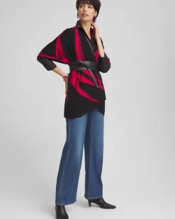 Shop Reversible Graphic Jacquard Ruana Tops | Ponchos & Ruanas