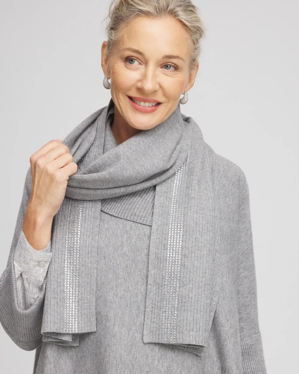Cheap Rhinestone Cashmere Blend Scarf Cold Weather Accessories | Scarves