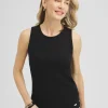 Store Ribbed High Neck Tank Tops