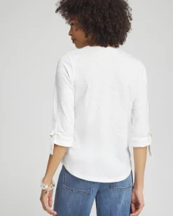 Best Ring Detail Henley Top Tops