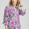 Best Sale Ruched Sleeve Floral Blouse Tops