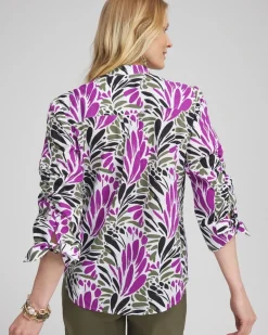 Best Sale Ruched Sleeve Floral Blouse Tops
