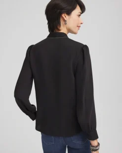 Online Ruffle Neck Shirt Tops | Blouses & Shirts