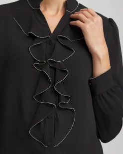 Online Ruffle Neck Shirt Tops | Blouses & Shirts