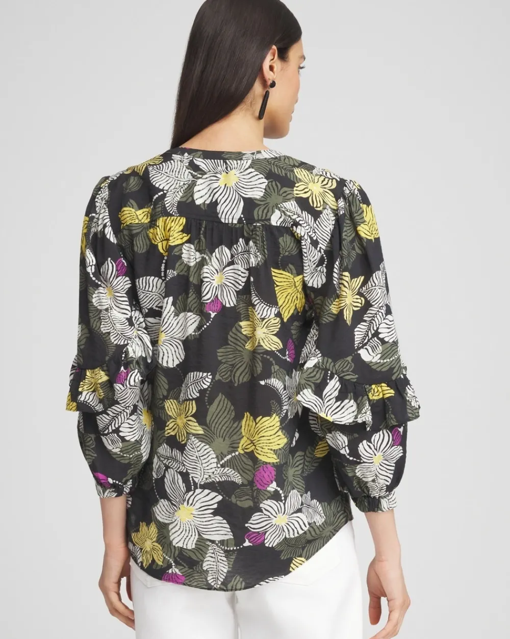 Clearance Ruffle Sleeve Blouse Tops