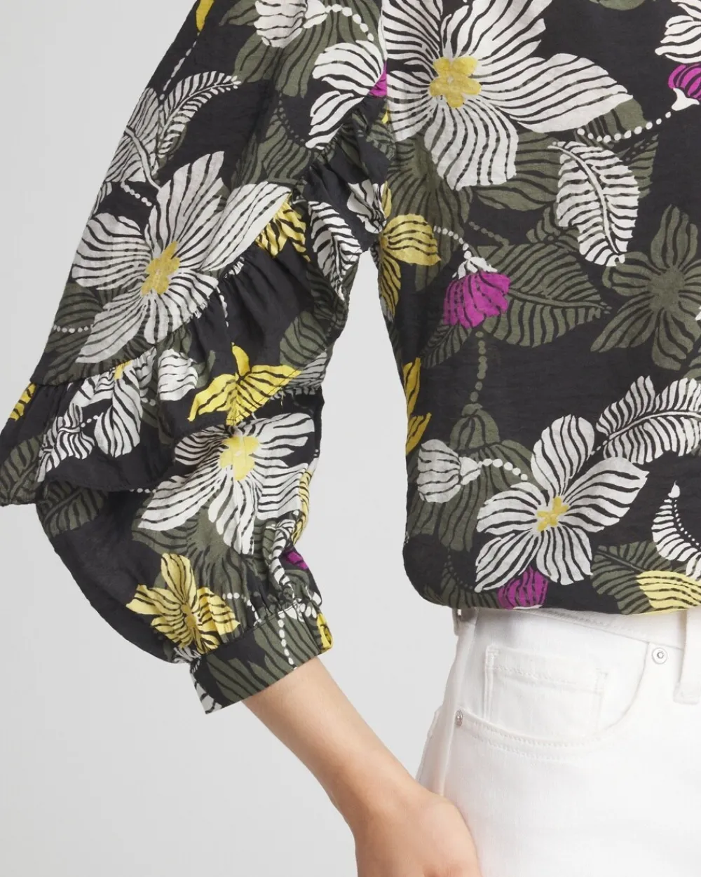 Clearance Ruffle Sleeve Blouse Tops